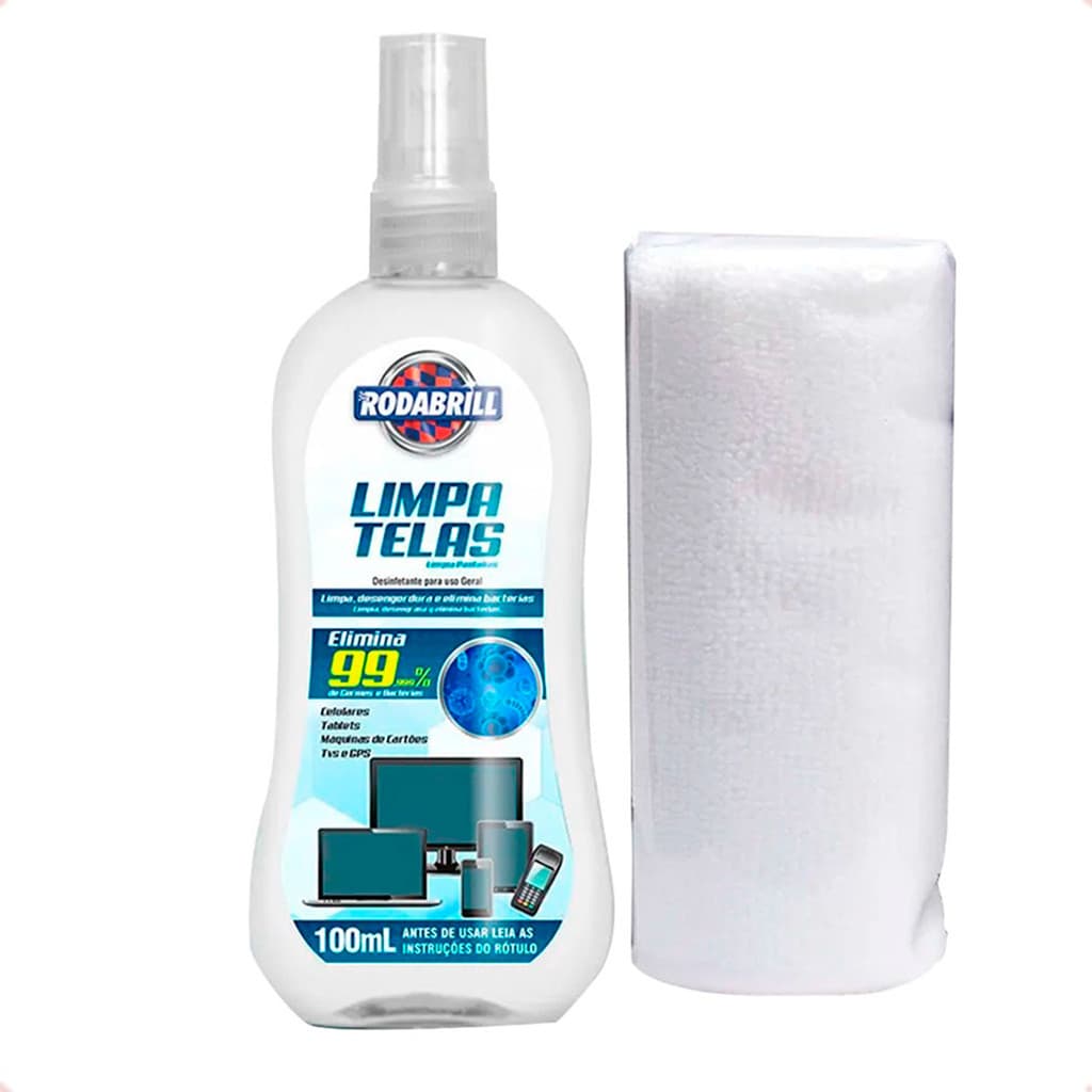 Kit Limpa Telas Celular Espelho Vidro Com Pano Microfibra