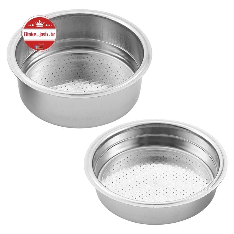 2 Peças 51mm Máquinas De Café De Aço Inoxidável Cesta De Filtro Pressurizado Pó Portátil Sem Fundo