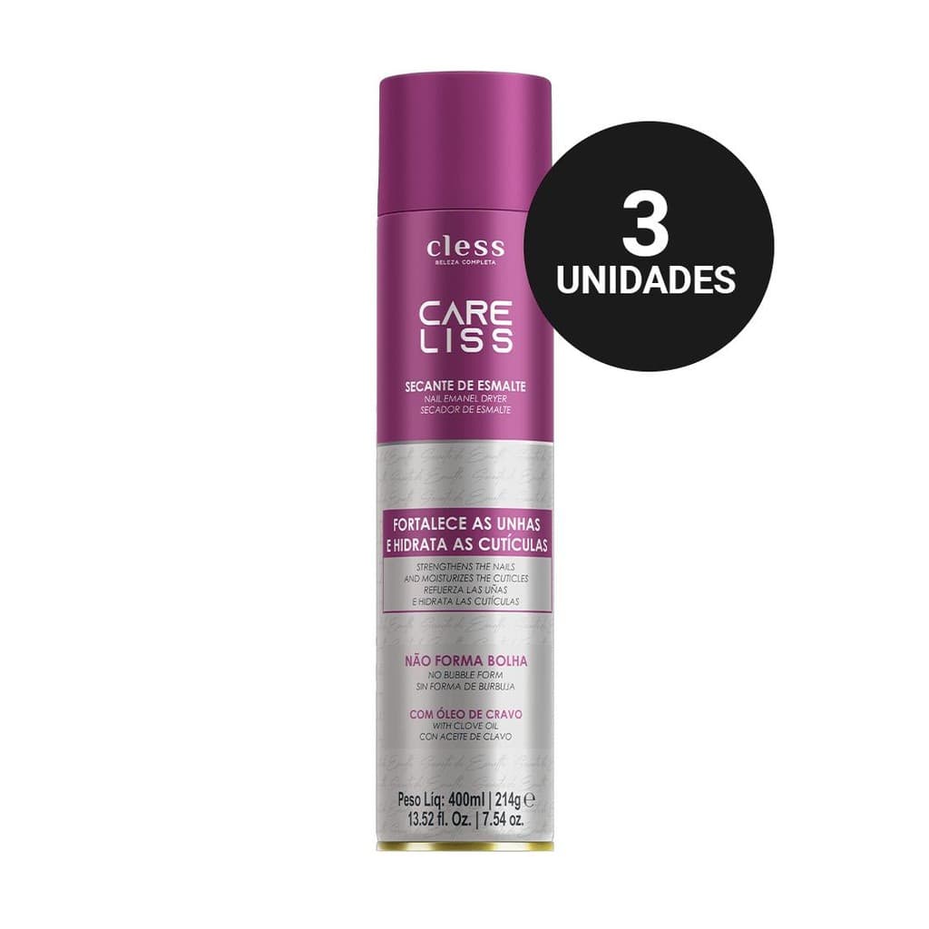 Kit Profissional Spray Secante de Esmalte Care Liss (3x400ml)
