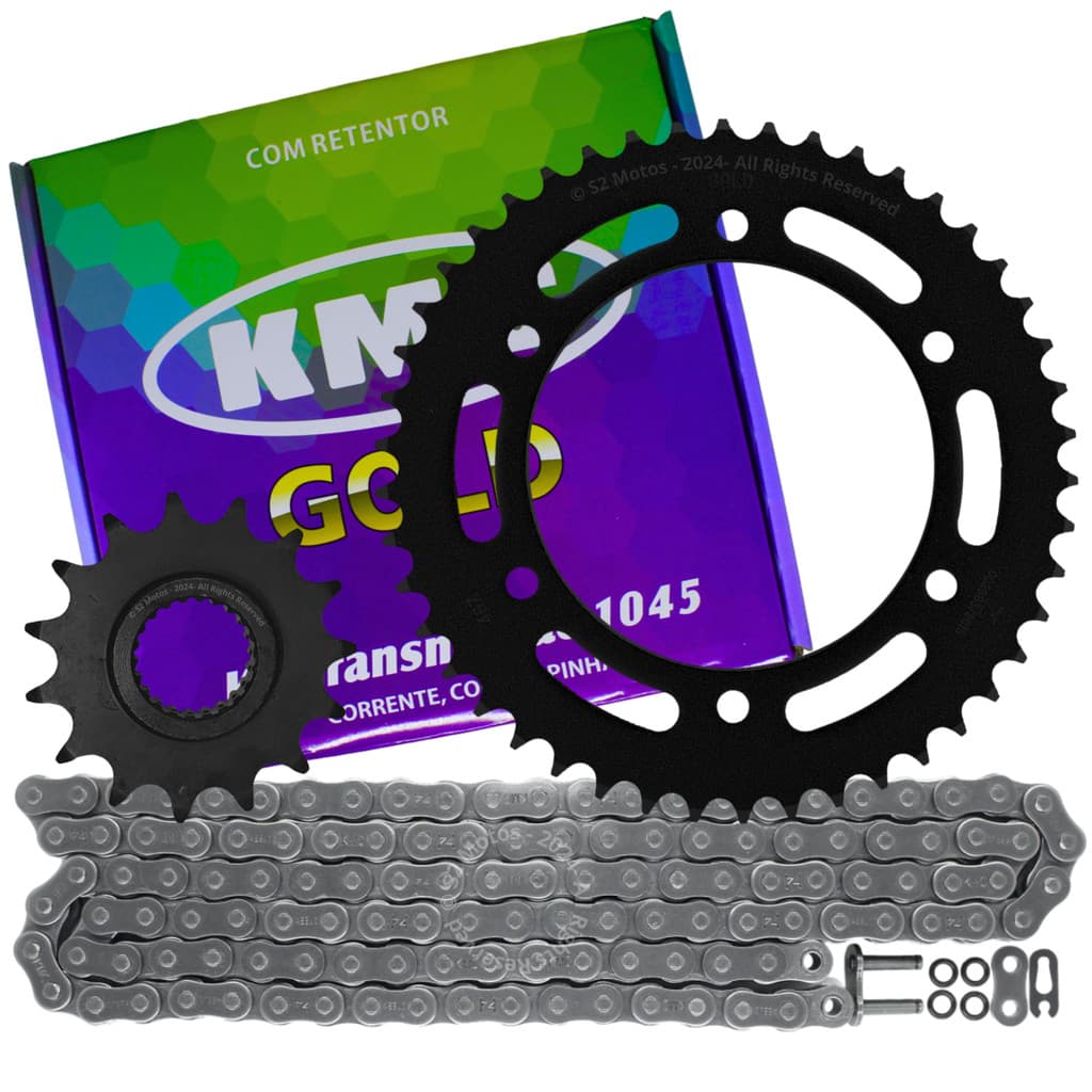 Kit Relacao Transmissão Fazer 250 Nova 2018 A 2021 C/ Retentor Kmc