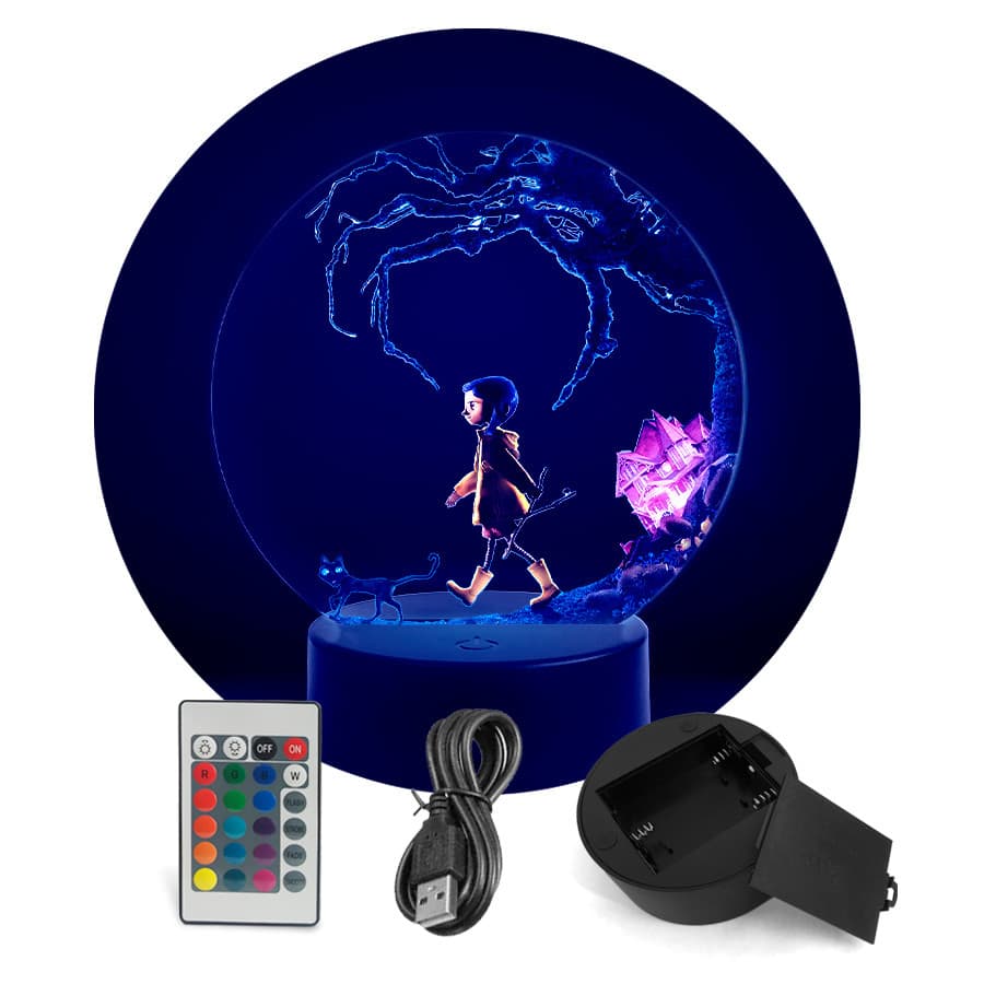 Luminária Coraline e o Mundo Secreto - RGB + Controle