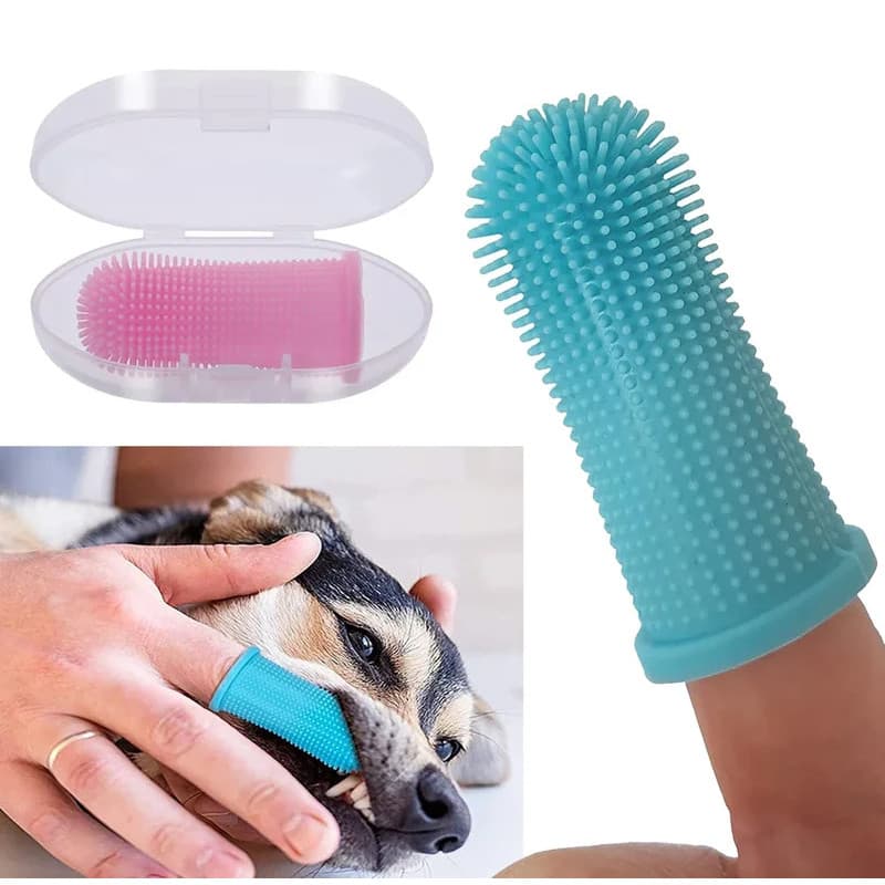 1PC Dog Super Macio Pet Dedo Escova de Dentes Limpeza Bad Breath Care Nontoxic Silicone Dente Escova Ferramenta Doeg Cat