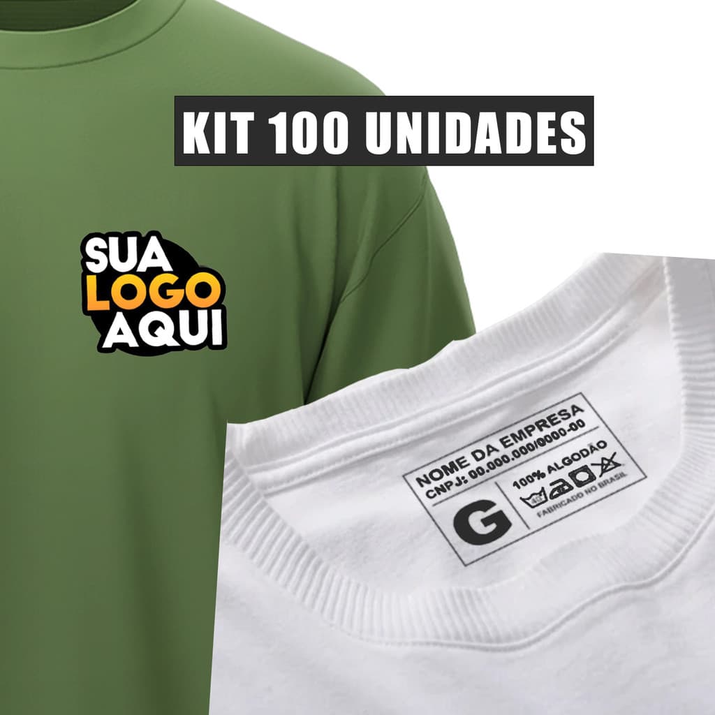Etiqueta Termocolante Com Logo Para Marca Camiseta Nome da Empresa Melhor Qualidade do mercado