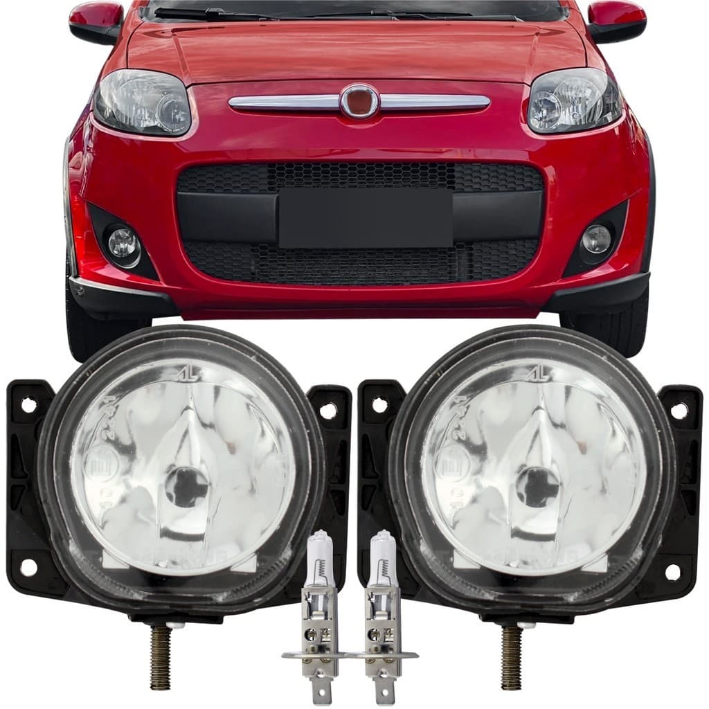 Par Farol Milha Fiat Palio Attractive Sporting Essence 2008 09 à 2016 e Lâmpada