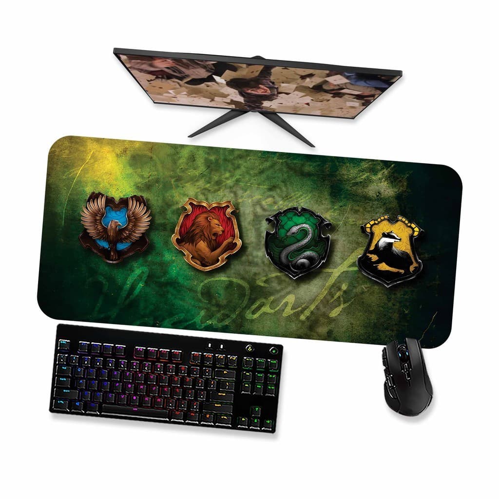 Mouse Pad Gamer Grande  Harry Potter Casas 2  90x40 80x40 60x40 70x30 45x40