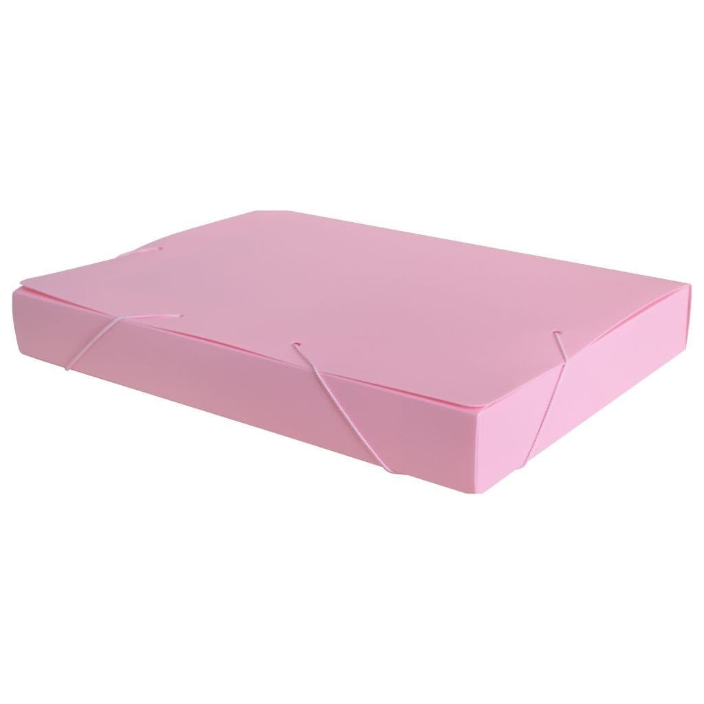 Pasta Lombo Aba Elástica 40mm Ofício Rosa Pastel ACP