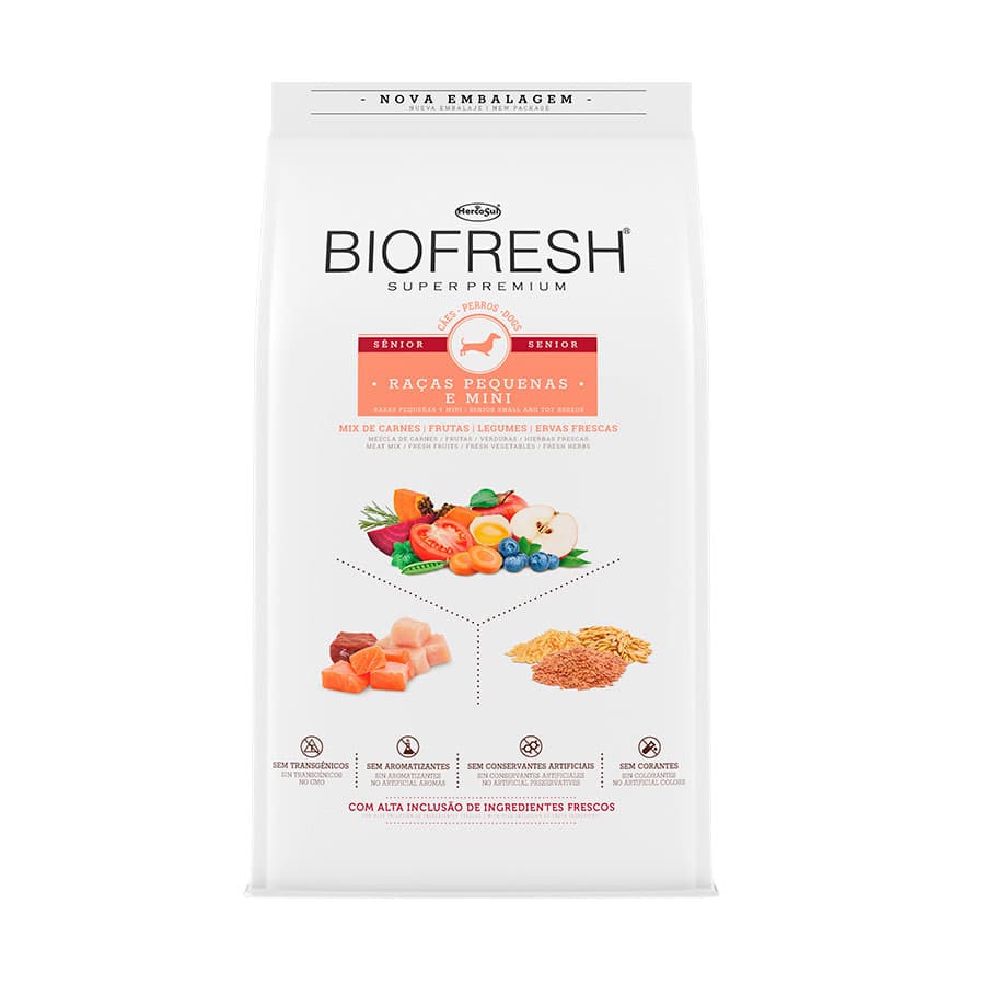 Racao Biofresh Caes Senior de Racas Pequenas e Mini 10,1kg