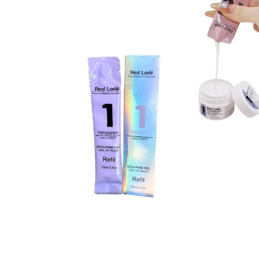 Refil Sache Bisnaga Sculping Gel Real Love Transparente 15ml
