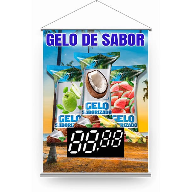BANNER EM LONA IMPRESSO  GELO COM SABOR