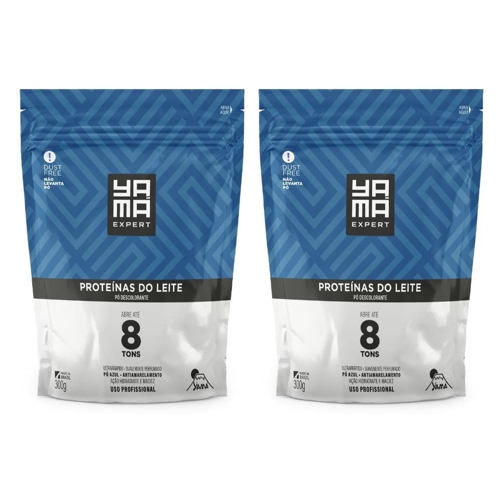 Kit C/2 Pó Descolorante Proteinas Do Leite Refil 300g Yamá