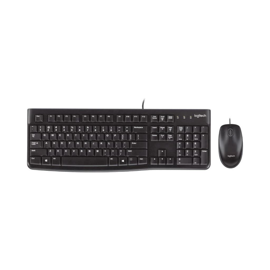 Teclado e Mouse com fio USB Logitech MK120 combo