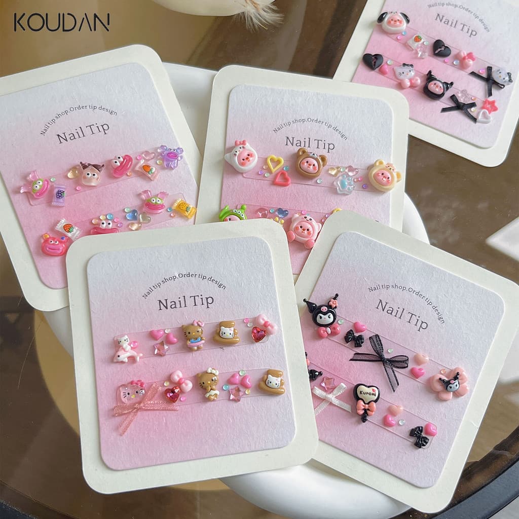 Arte Das Unhas Decoração Resina Autocolante Para Kitty Cat Canela Cão De KOUDAN