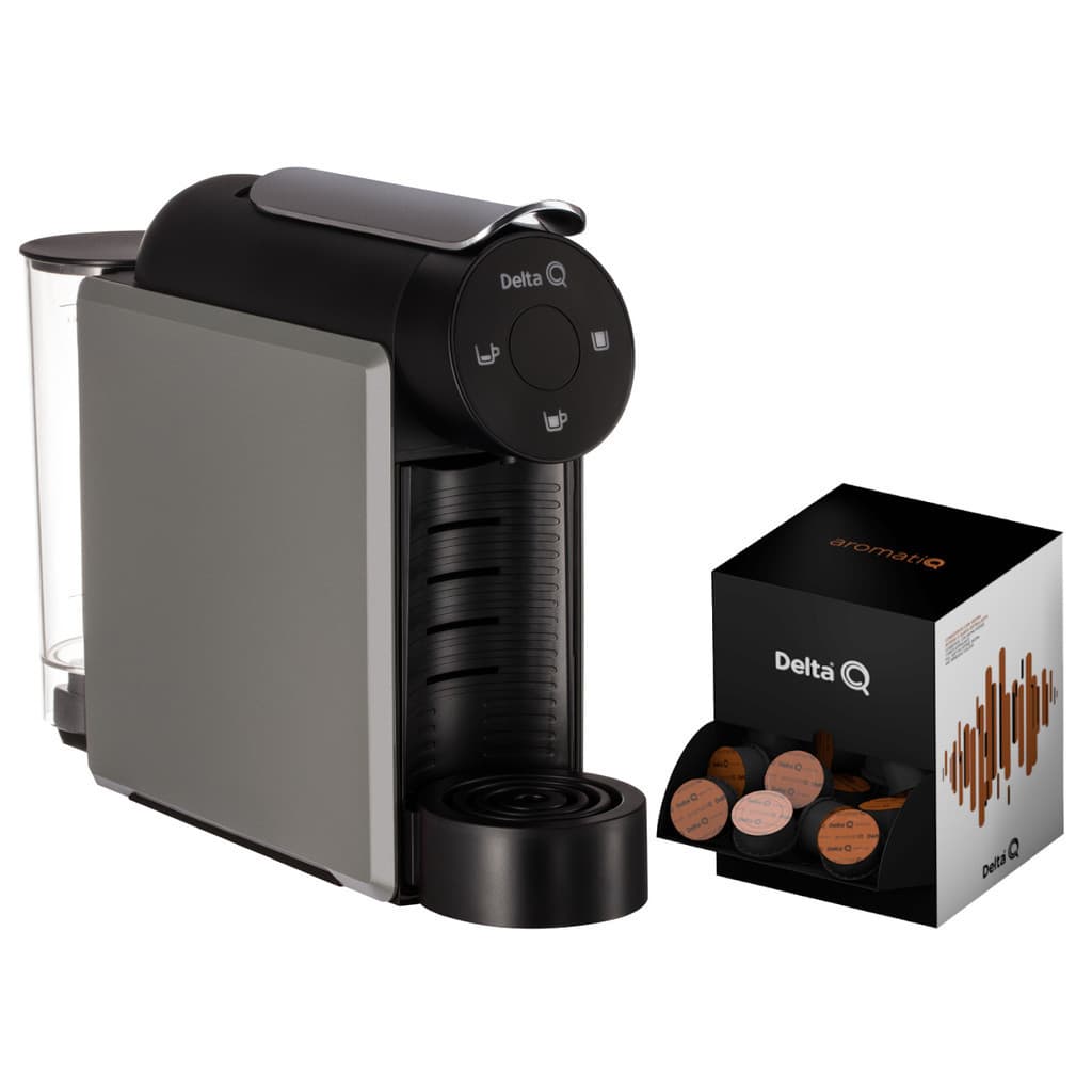 Kit Cafeteira Mini Qool + Pack 100 Cápsulas Delta Q AromatiQ