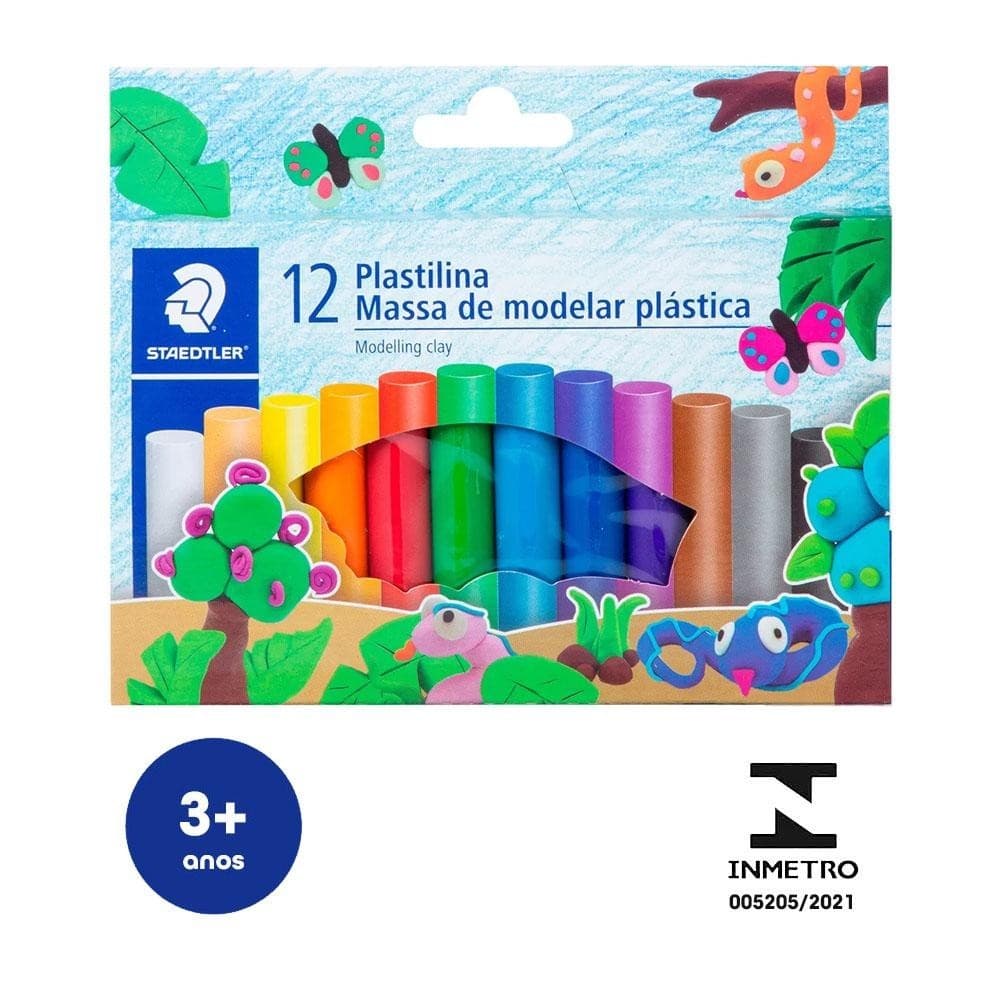Massa de Modelar Plastica 12 Cores 2209 C12 STAEDTLER