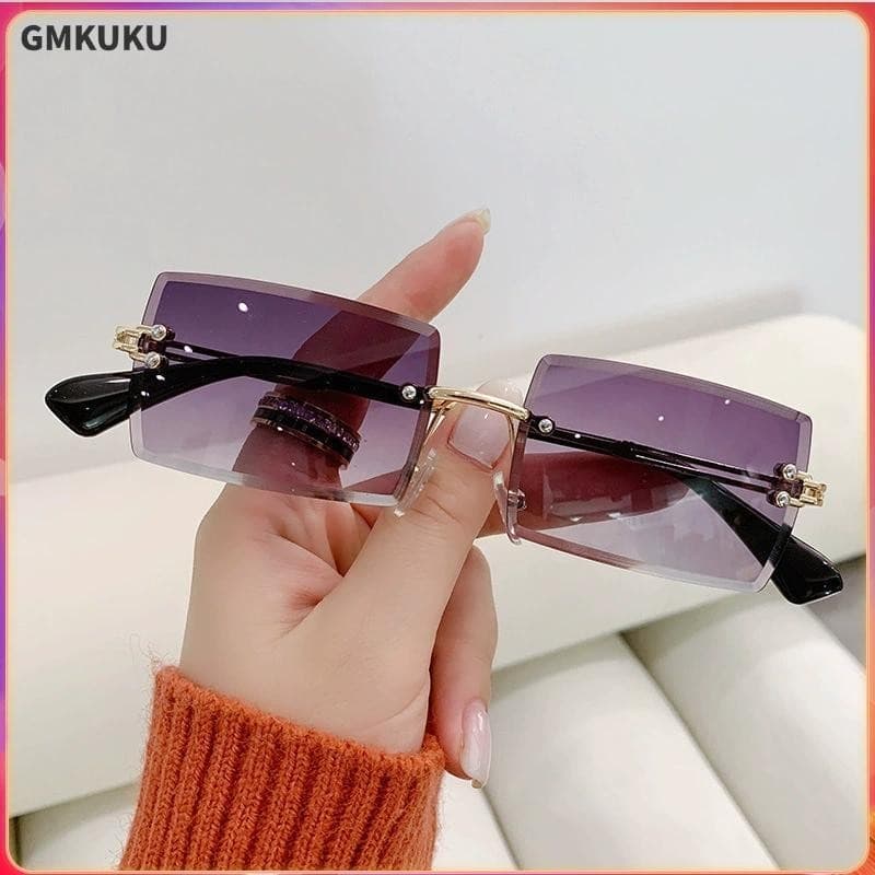 Óculos De Sol Quadrados Sem Moldura Moda Feminina Verão Tons Feminino Viagem Condução