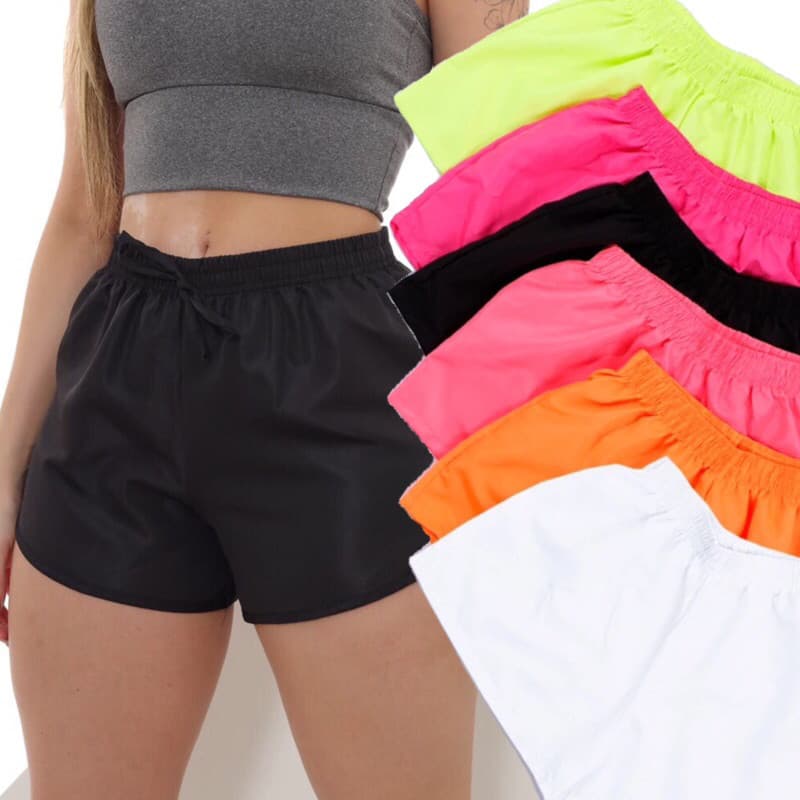 Kit 2 Short Tactel Feminino Moda Praia Clube Parque Tecido Leve