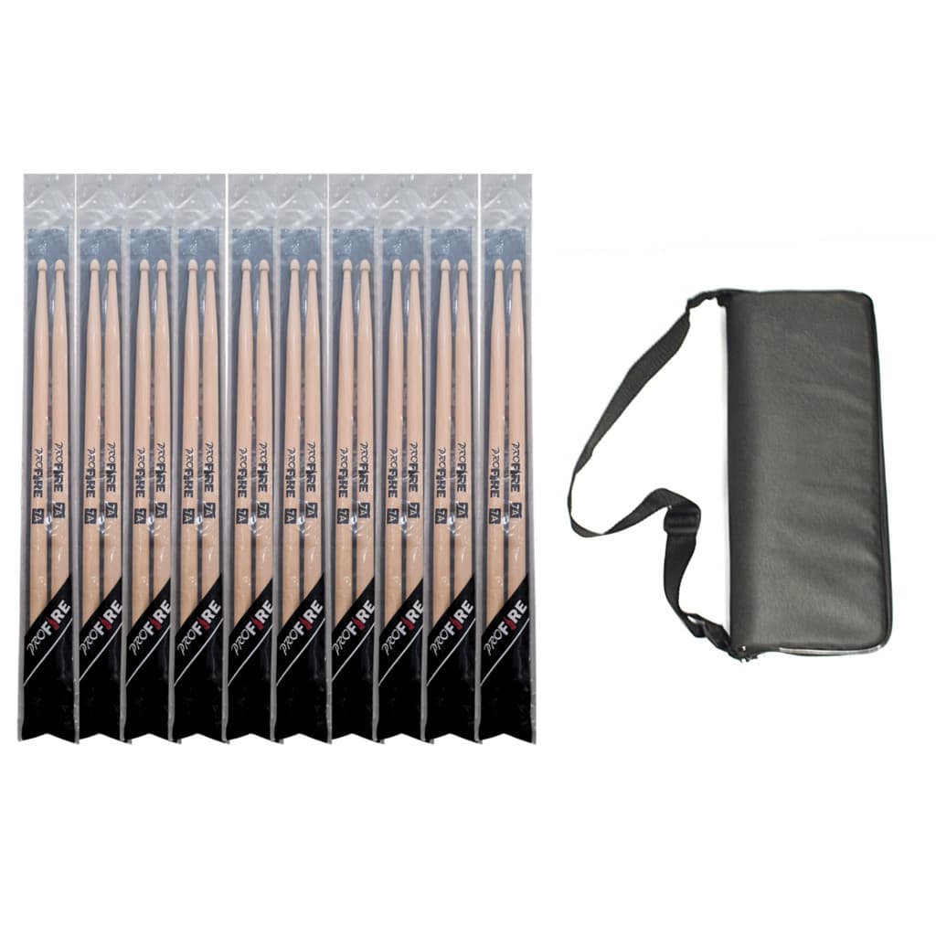 Baqueta Pro Fire Spanking 7a Madeira - 10 Pares Com Capa
