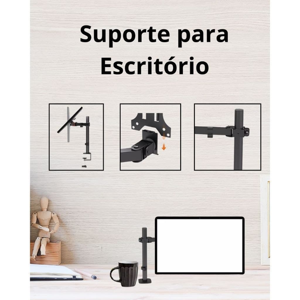 Suporte para Monitor Vertical Escritório Home Office  z011