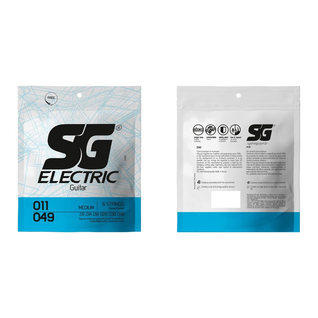 Encordoamento SG 011 para Guitarra Elétrica
