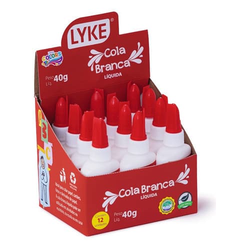 Cola Branca Liquida 40g Cx C/ 12 Unds