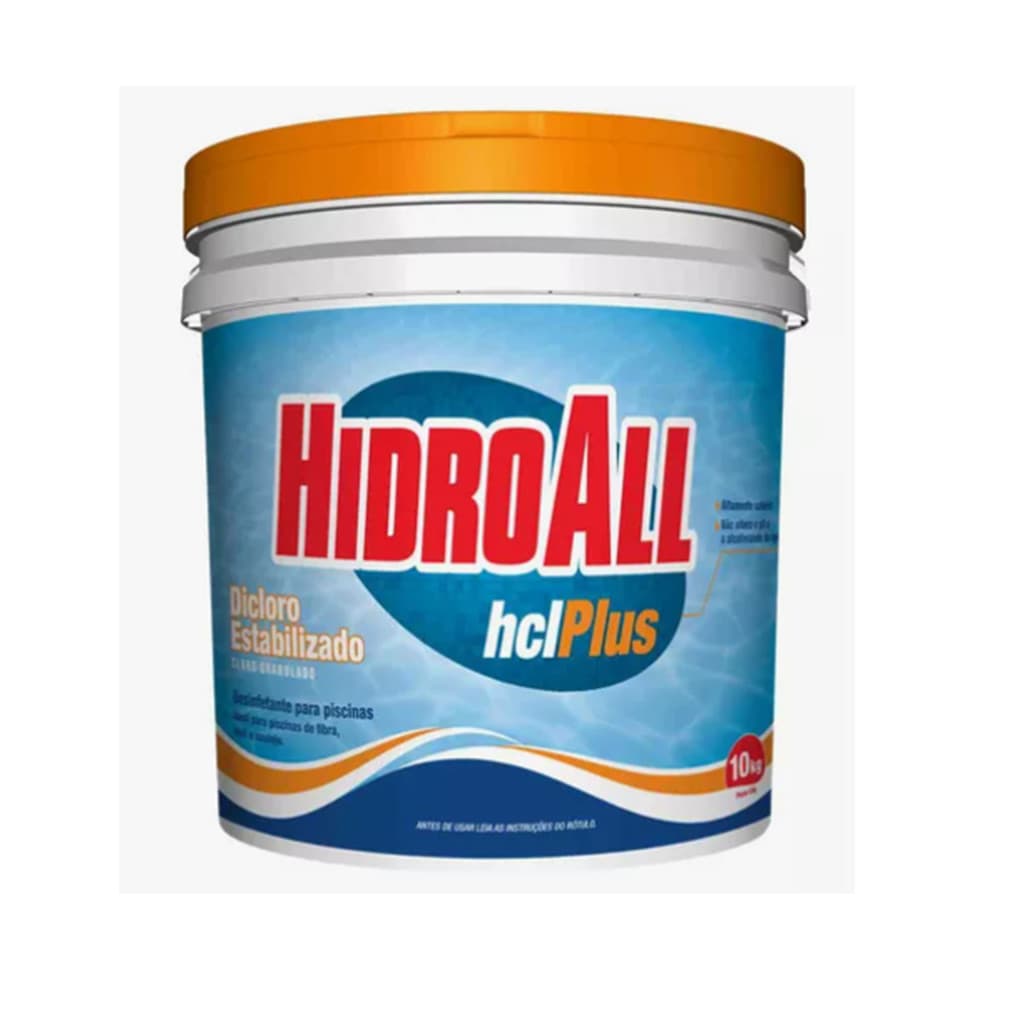 Cloro Para Piscina 10kg Hidroall HCL Plus Granulado