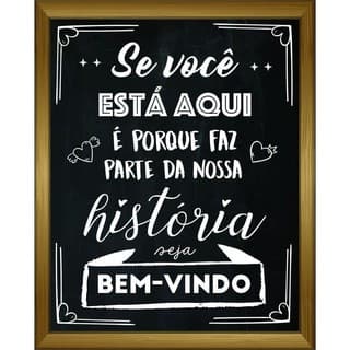 PLACA QUADRO DECORATIVO 40X60 BEM VINDO
