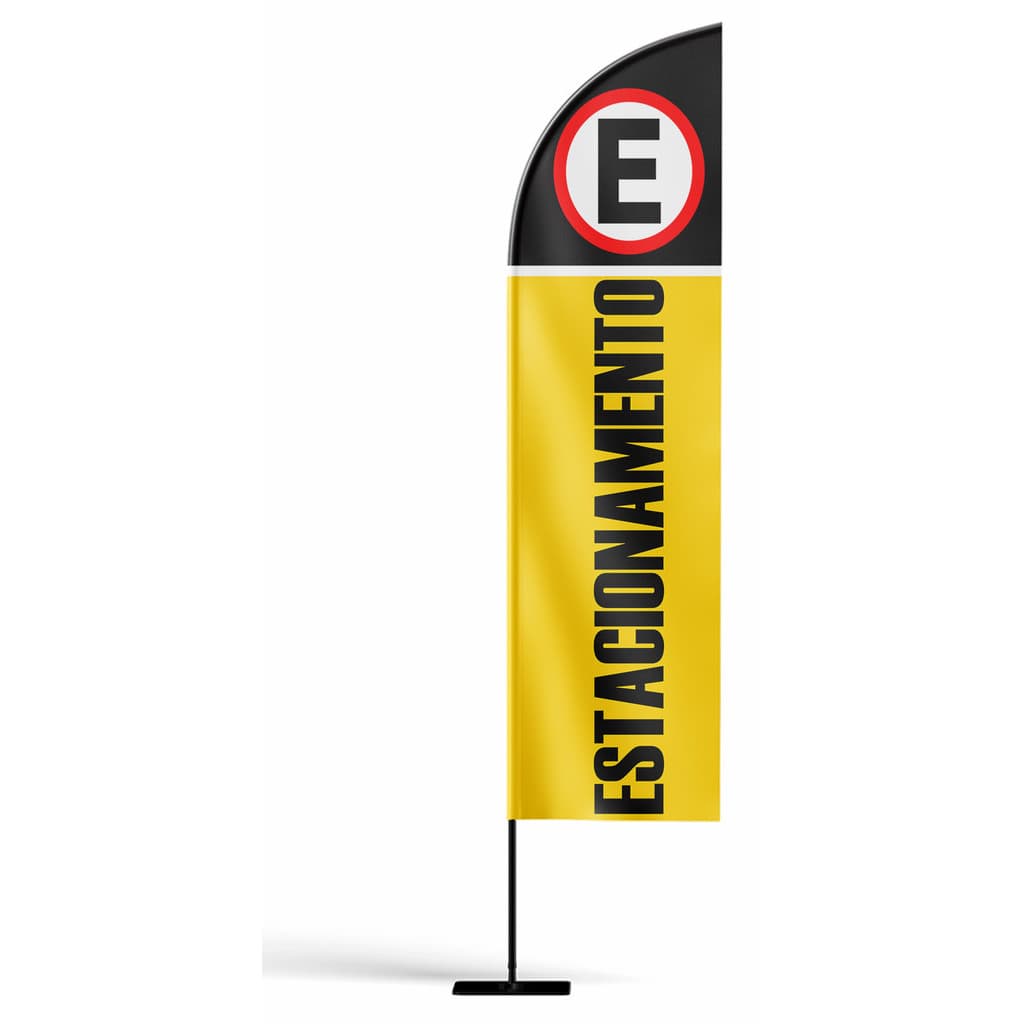 WIND BANNER COMPLETO ESTACIONAMENTO (fundo amarelo)