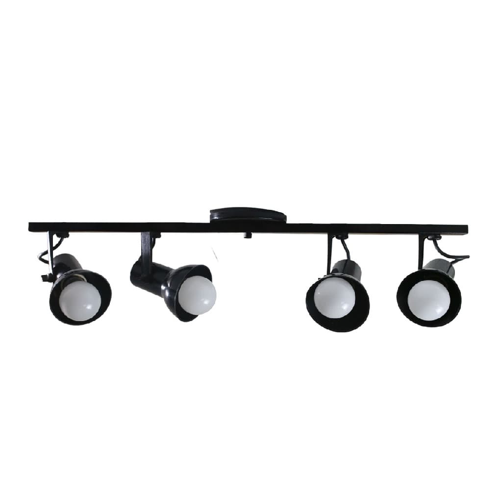 Luminaria de Teto Spot Sobrepor 4 lâmpadas Direcionável E-27