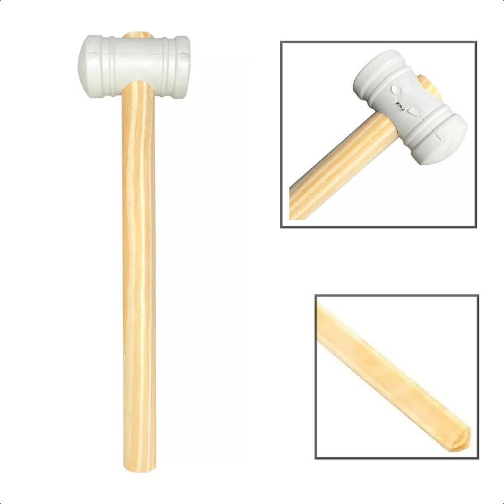 Martelo Borracha Policloreto Vinila Branco 38mm Azulejista