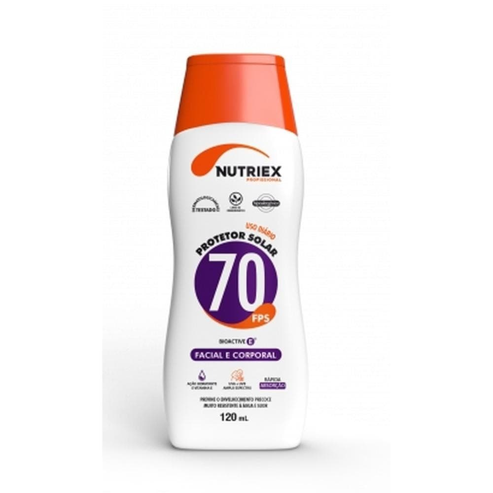 Protetor Solar Fps 70 Facial e Corporal 120ml Nutriex