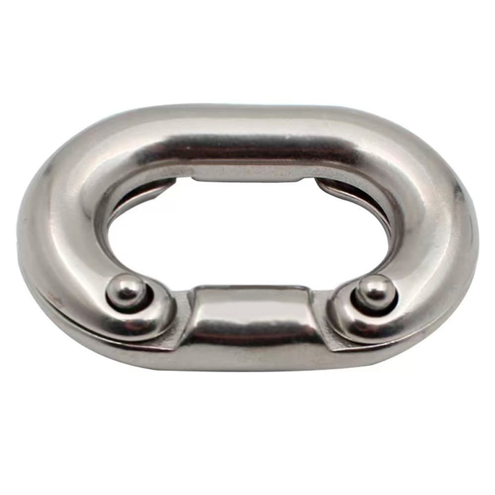 Elo de Emenda para Corrente Calibrada Aço Inox 316 6mm DIN 766 para corrente de guincho eletrico lancha barco