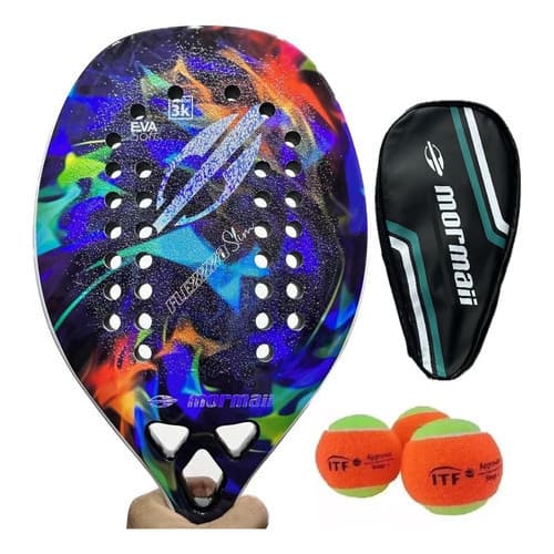 Raquete Beach Tennis Mormaii Flexxxa Slim Carbono 3k