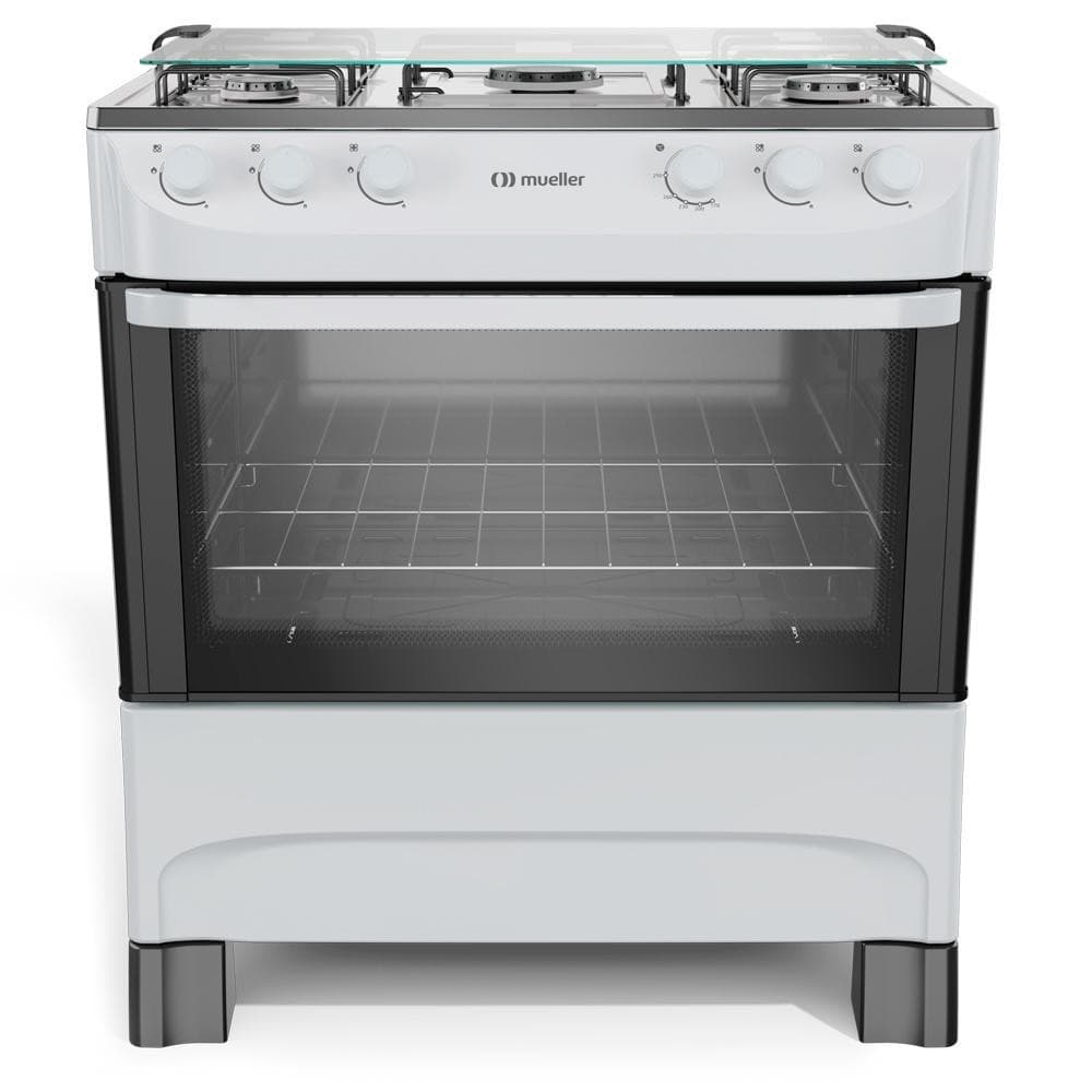 Fogão 5 Bocas Mueller Mesa Inox e Acendimento Manual MFI5BA