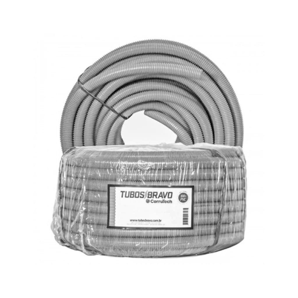 Conduite Corrugado 1 Polegada 32mm Cinza 25mtrs