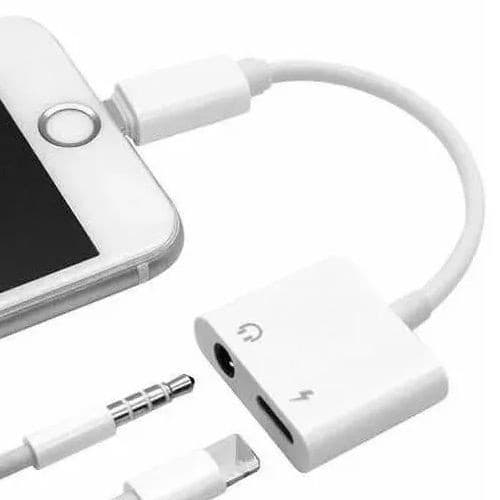 Cabo Adaptador iPhone para Fone de Ouvido P2 e Carregador Lightning 7 8plus X XR XS 11 12 13 14 Pro Max