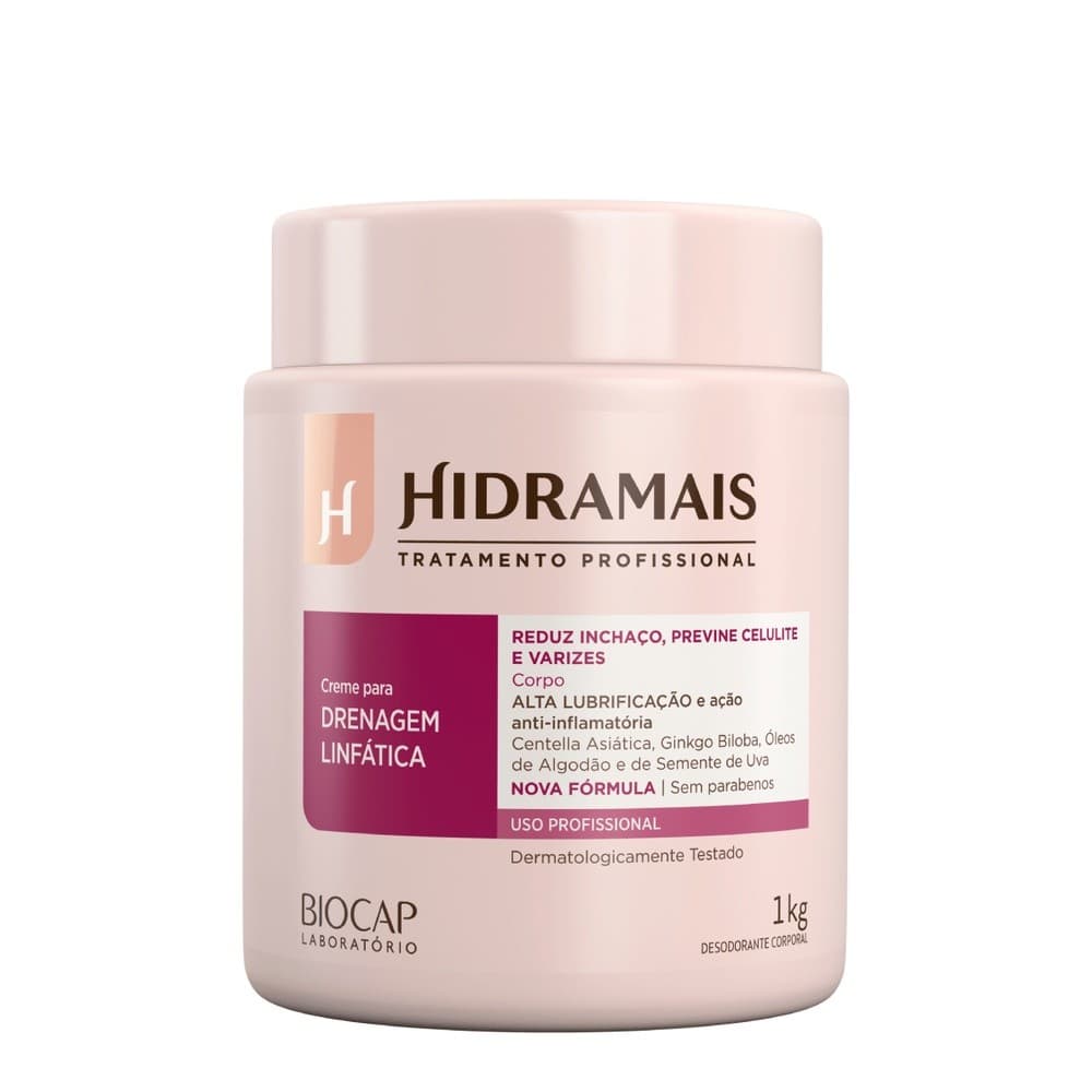 Hidramais Creme Drenagem Linfática 1 Kg Previne Estrias