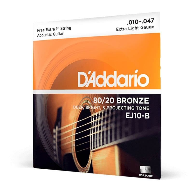 Encordoamento Violão Aço 010 D'addario 010/47 Ej10-b
