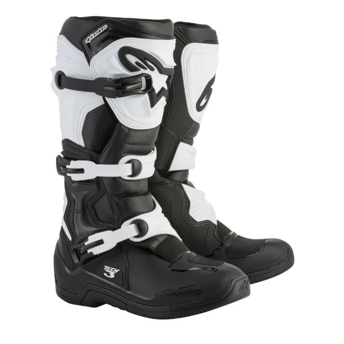 Bota Motocross Alpinestars Tech 3 Branco e Preto