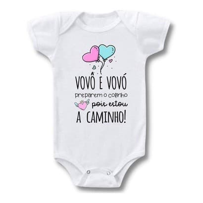 Body Bebê Vovô Vovó Preparem O Colinho Pois Estou A Caminho
