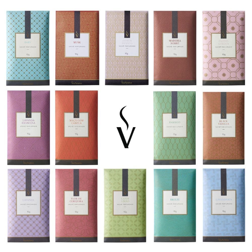 Sachê Perfumado Via Aroma 10g - Gavetas, Closets, Roupeiro, Automóvel e Bolsas ENVIO IMEDIATO