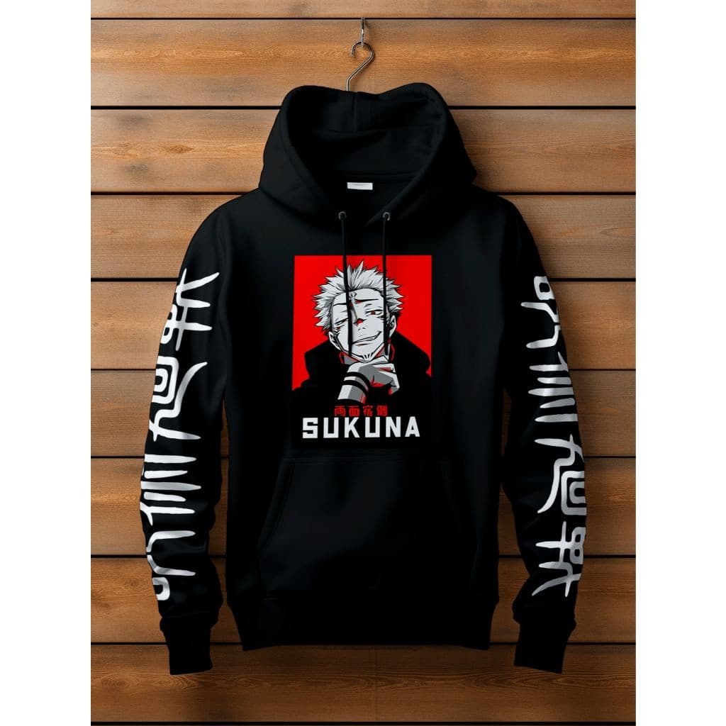 BLUSA DE FRIO MOLETOM CANGURU UNISSEX STREETWEAR Jujutsu Kai Anime Sukuna
