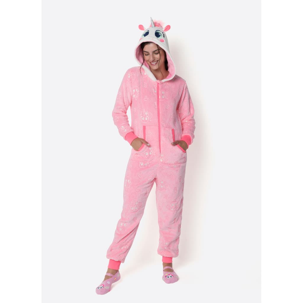 Macacão Manga Longa Soft Feminino Unicórnio Encantado - Puket
