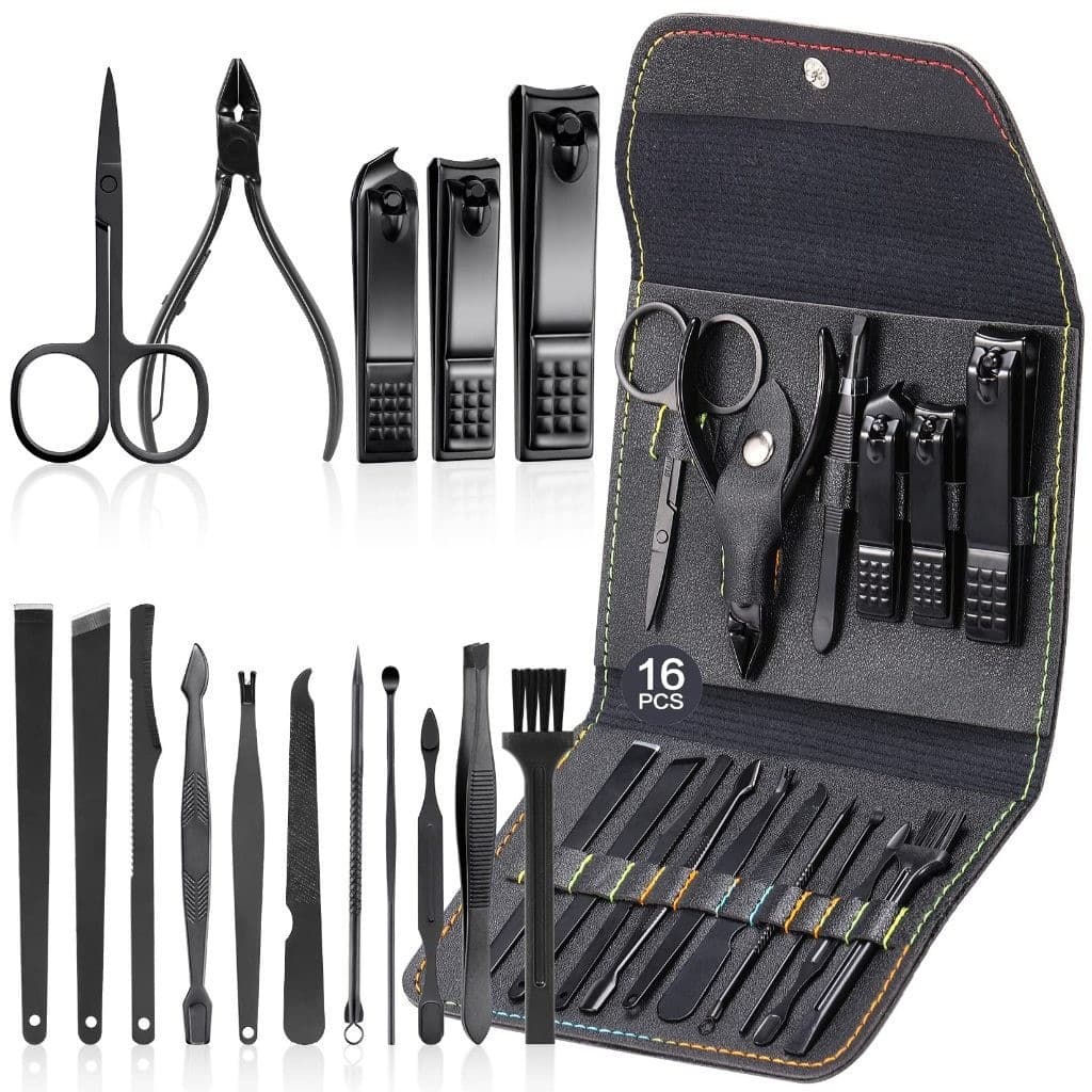 Kit 16 Peças Manicure Pedicure Aço Inoxidável Profissional Completo
