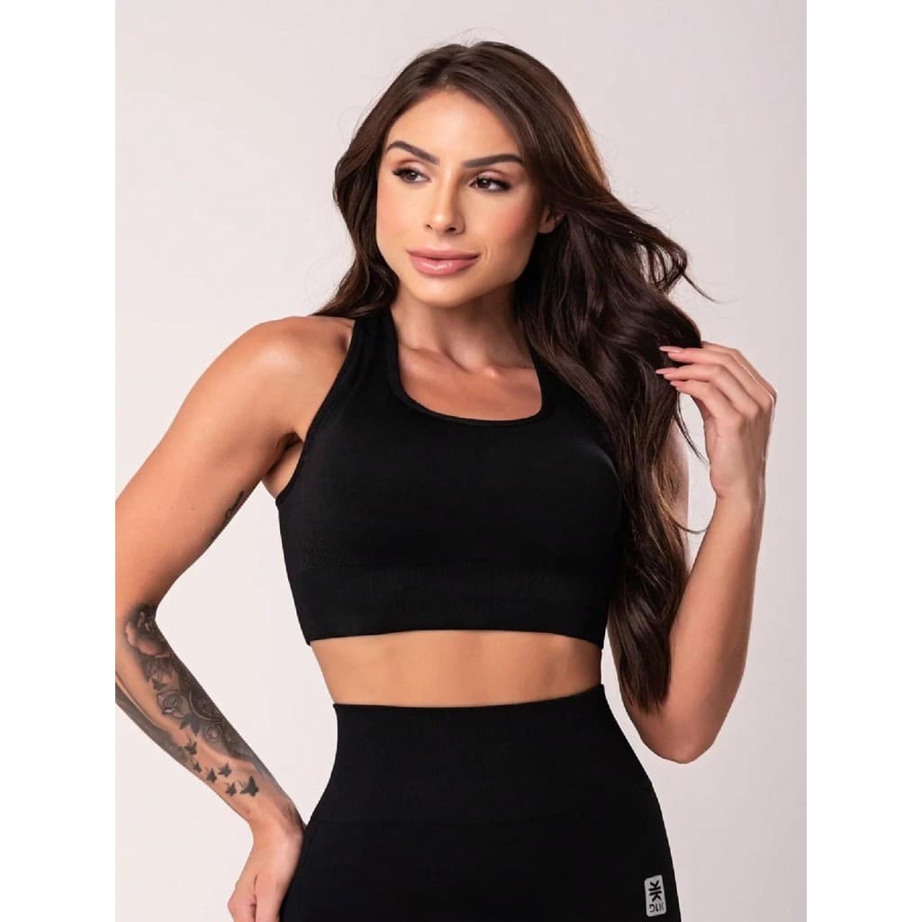 Top Nadador Esportivo Básico Preto Reforçado academia