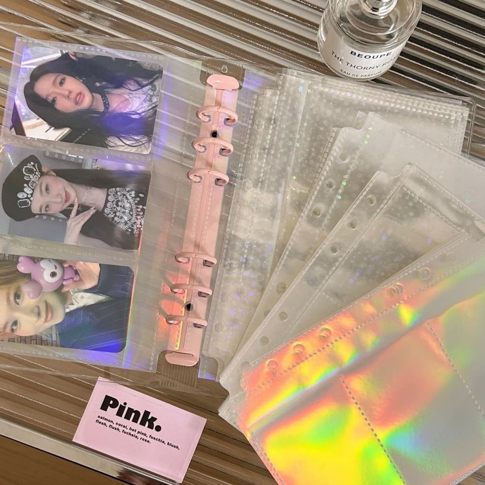 10 Unidades/Pacote A6 Laser Kpop Photocard Pasta Mangas Ídolo Foto Titular Do Cartão Photocards Álbum Saco De Armazename