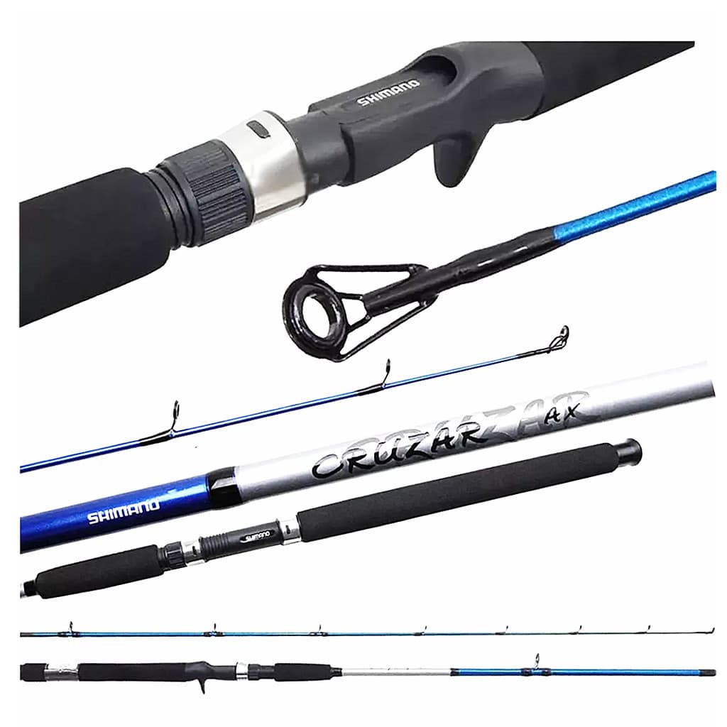 VARA PESCA PROFISSIONAL CARRETILHA SHIMANO CRUZAR BLUE 5'6¨(1.68M) 8-16LB - ISCA ARTIFICIAL TUCUNARE