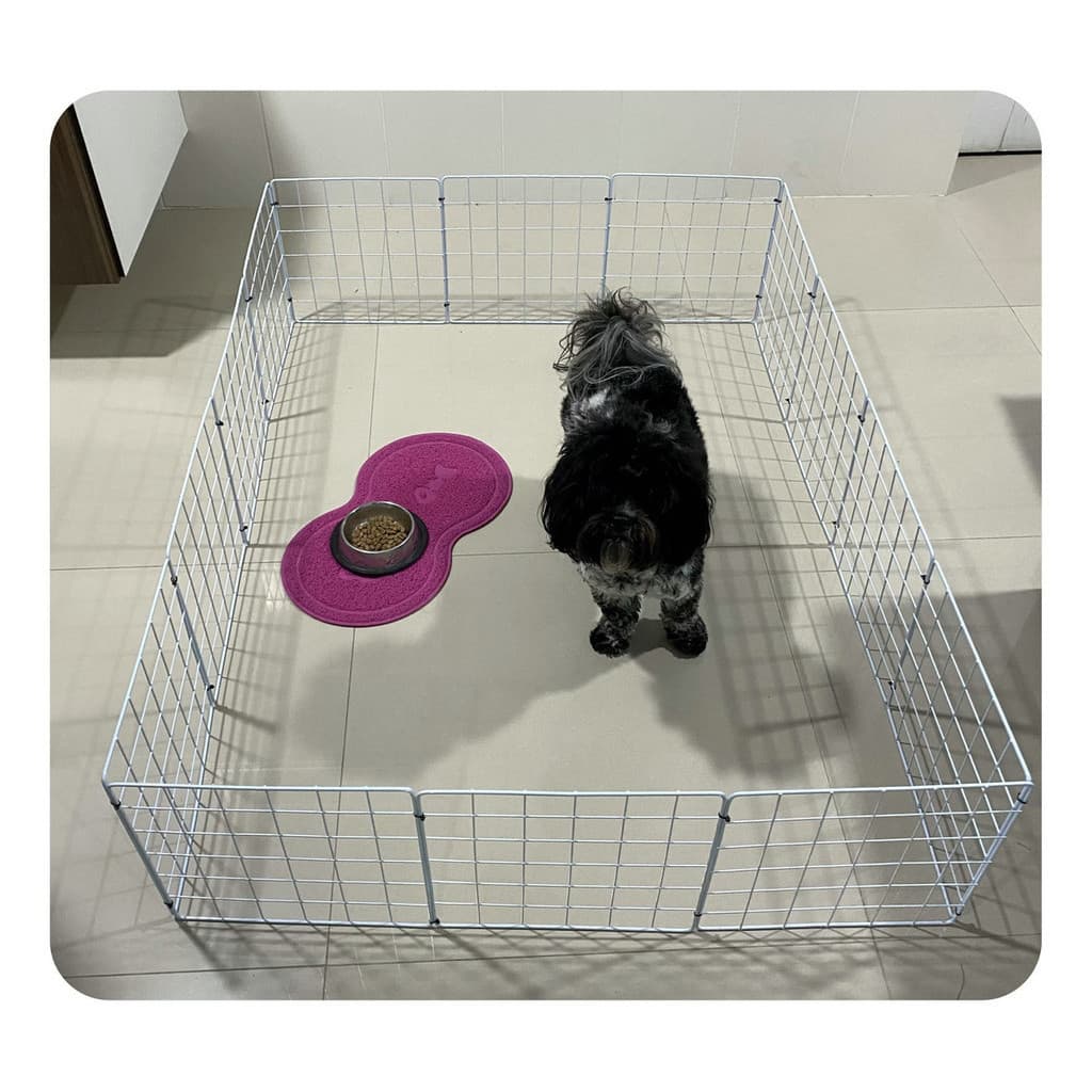 Cercadinho Móvel Pet Cachorro Gato 1,2x0,9x0,3 Branco