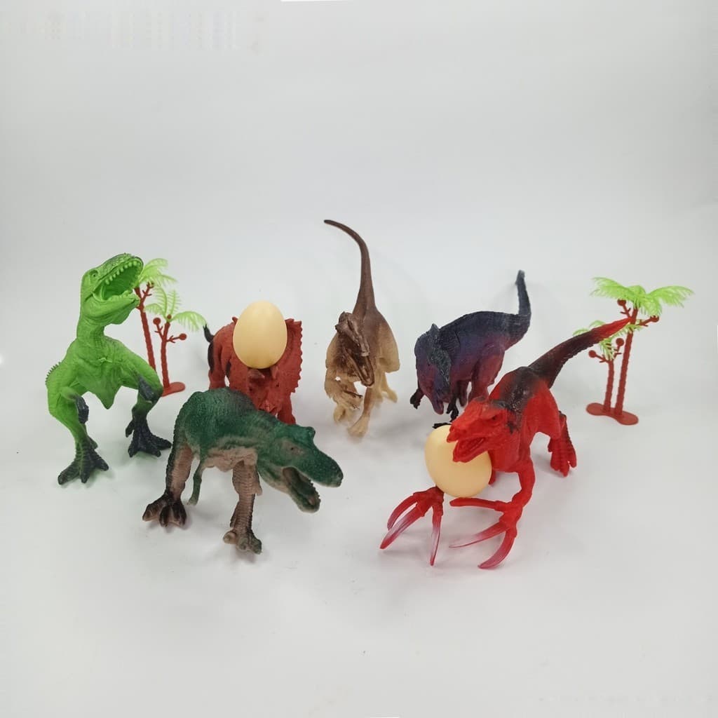 Kit De Animais Dinossauros Bichos 10 Peças Diversos Tamanhos