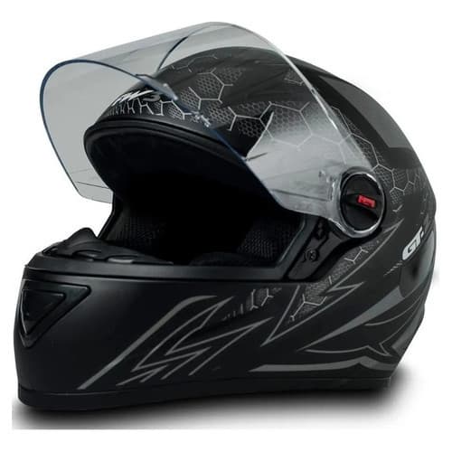 Kit Capacete Moto Fw3 Gt2 Com Narigueira + Viseira Fumê