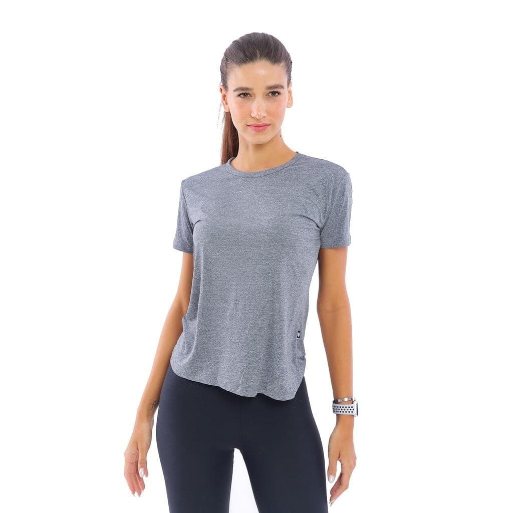 Camiseta Baby Look Feminina 100% Poliamida Mescla